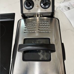 Stainless Steel Toaster Oven with Black Accents